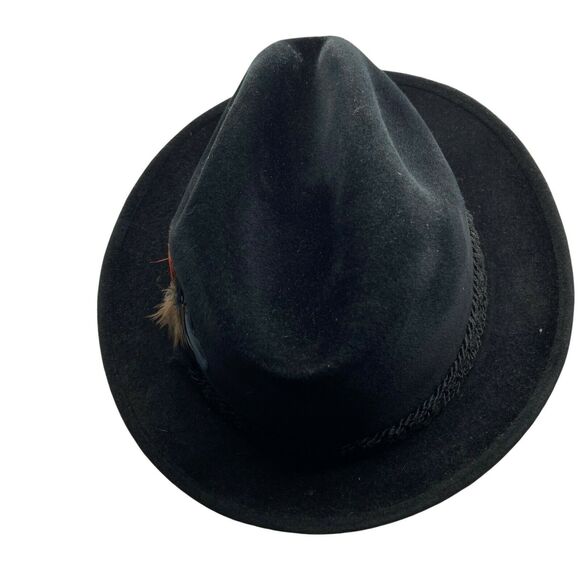 Stetson Fedora Hat Men's Black Fitted Comfort Classic  Size 7-1/8 Vintage Dapper - Picture 4 of 16